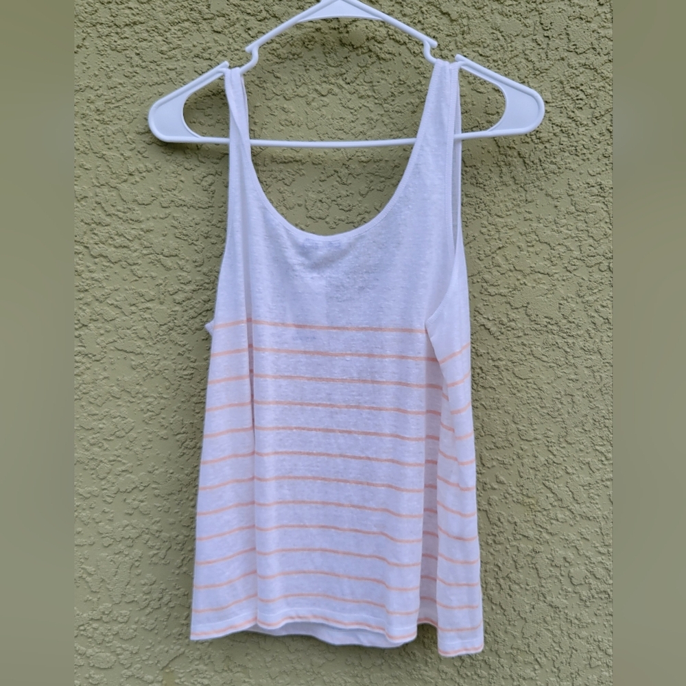 NWT Vince Breton Stripe Linen Tank - Picture 3 of 6